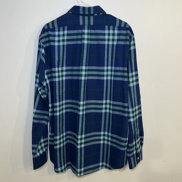 New Vineyard Vines Slim Fit Crosby Flannel Button Down Blue Green Plaid Size XL - Picture 2 of 4